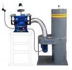 Станок точильно-шлифовальный ТШ-1ДБ-П с пылесосом ПУАМ-1200