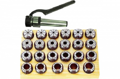 Патрон цанговый КМ4 с набором цанг ER40 23 шт 4-26 мм