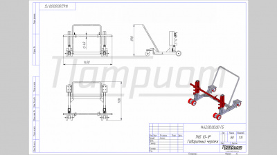 Тележка для кабельных барабанов ТКБ 10-1Р