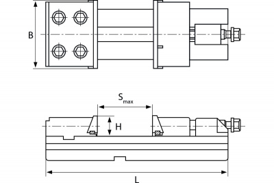 Прецизионные модульные станочные тиски DB-S-PMV200400